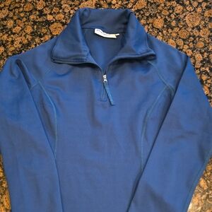 Teal PSOS Annie Quarter-Zip Sweater